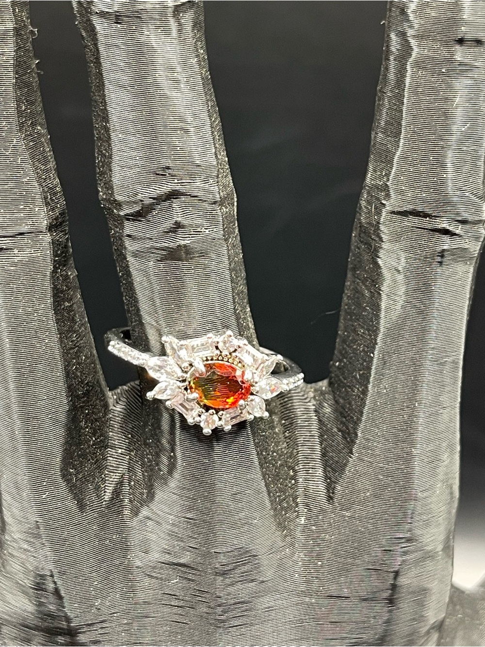 Bomb Party RBP8393 "Starburst Details" Cubic Zirconia Ring Size 11.5
